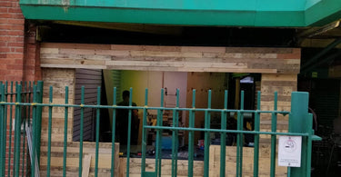 Italy Paste Shop Project conversion from metal to Rustic Wood Cladding - Anpio woods ltd