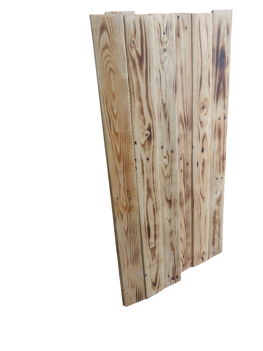 Scorched Wooden Planks - 1sqm  - Sanded and De-nailed - Lightweight Planks