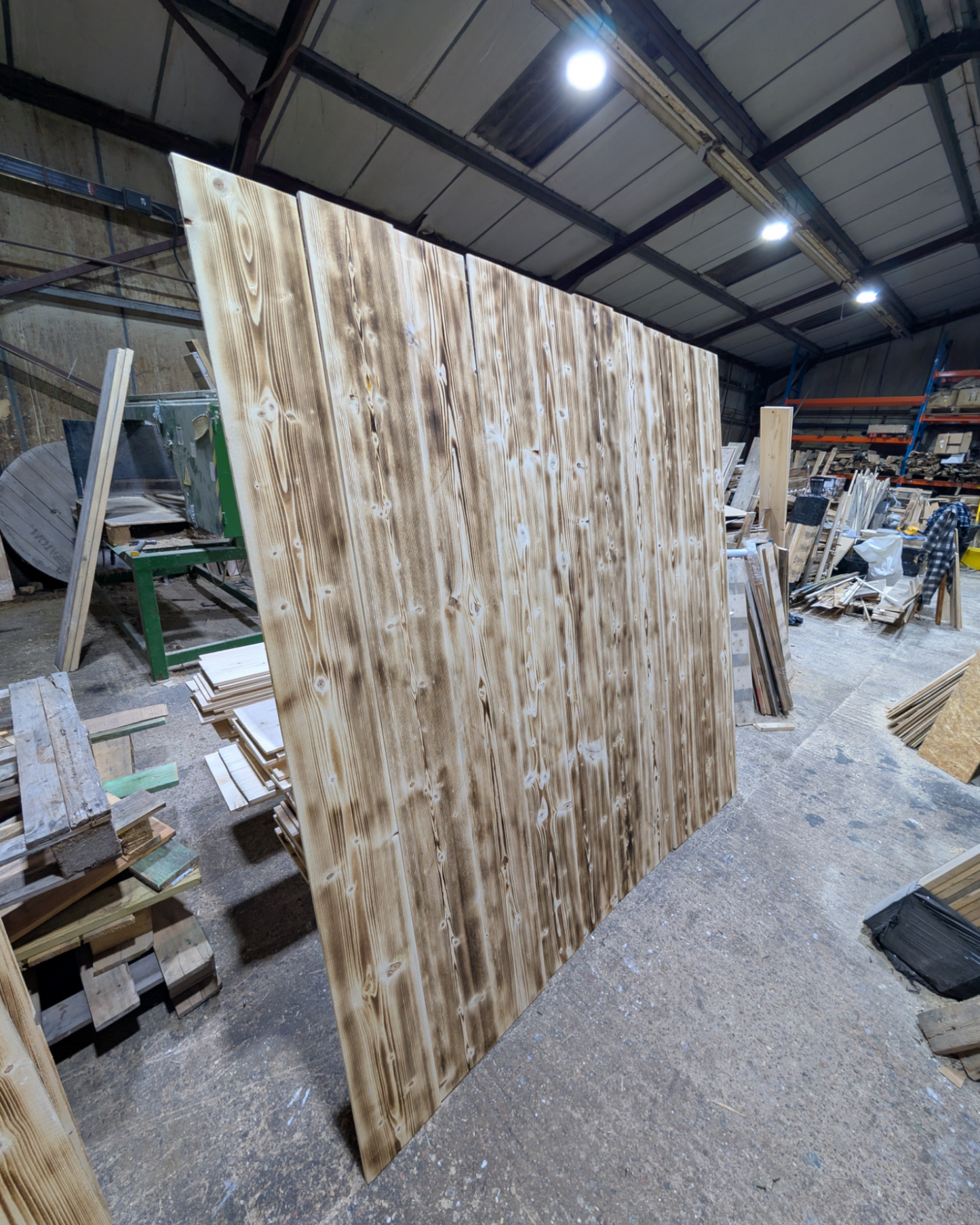 Scorched Expression - Scaffold Boards For Cladding -  Thickness 10mm - Coverage 5sqm Sanded Boards