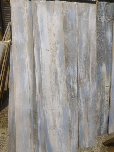 4m2 White Blue Wash Rustic Cladding Special Prepared Distressed Boards