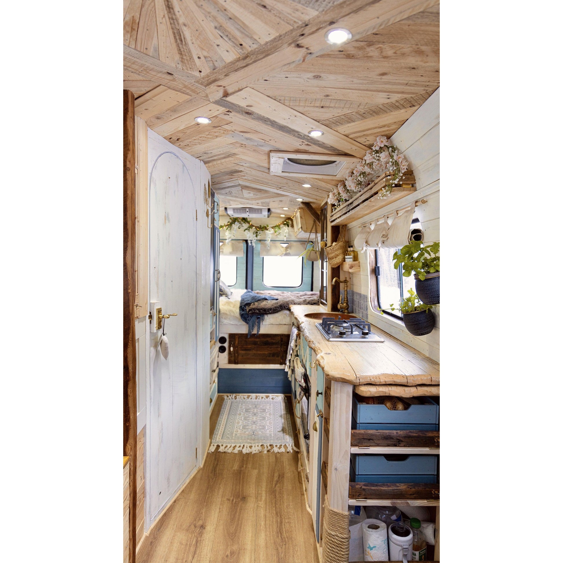 1 m² Reclaimed Wood Panelling For Van Conversion Thickness 4mm - Anpio woods ltd